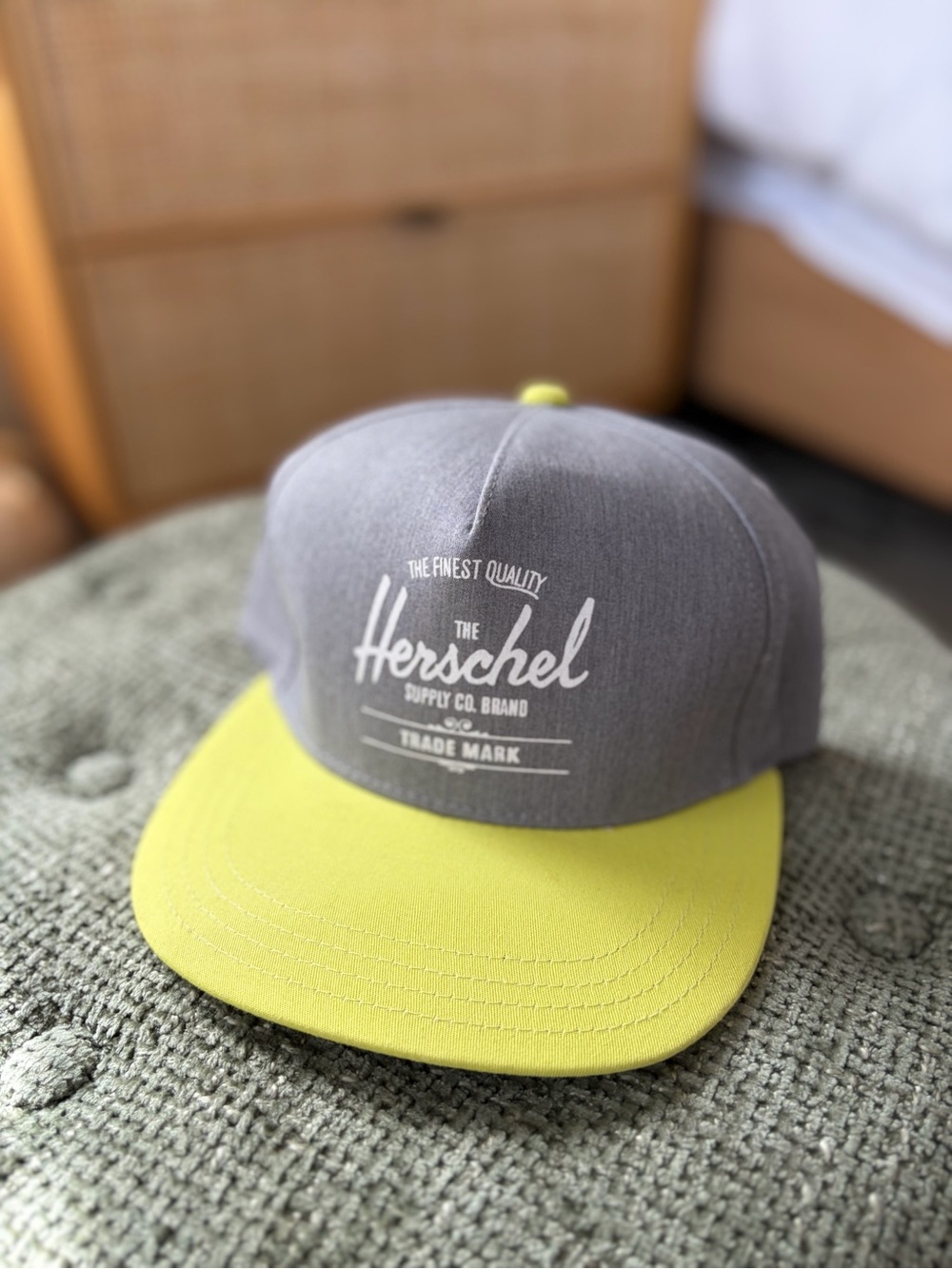 Herschel Supply Company Kids Two-Tone Grey & Yellow Snapback Cap